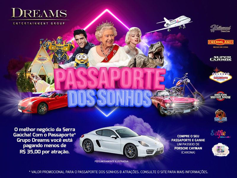 Passaporte Grupo Dreams – 8 Atrações