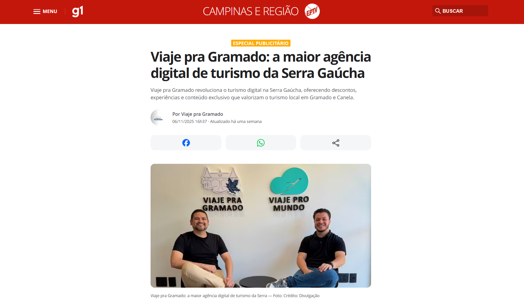 G1 Noticia Agencia de Viagem