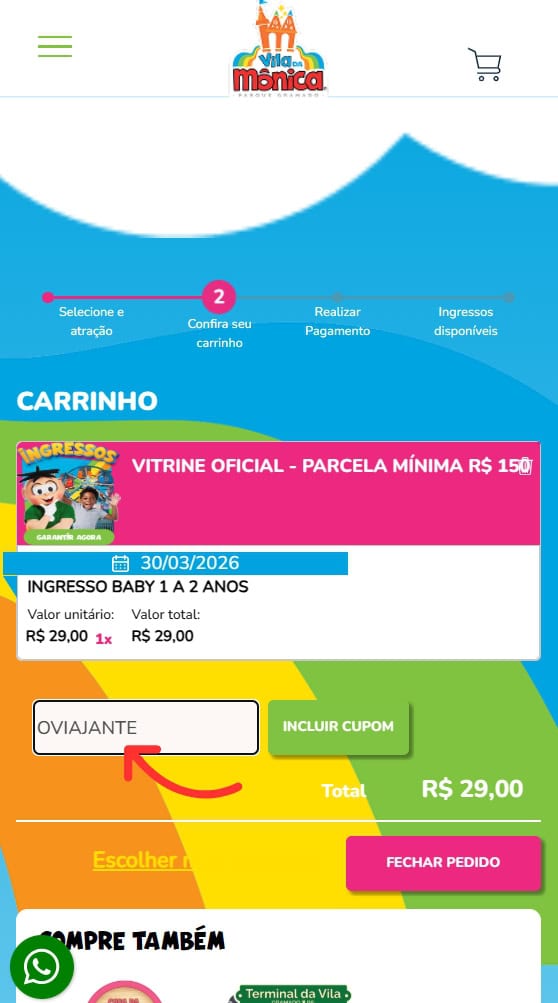 Cupom Vila da Monica Gramado