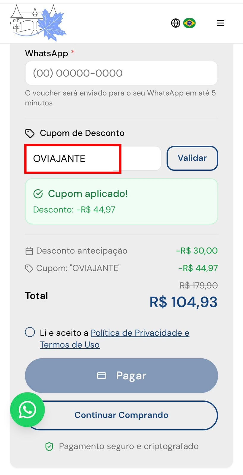 cupom Mundo a Vapor