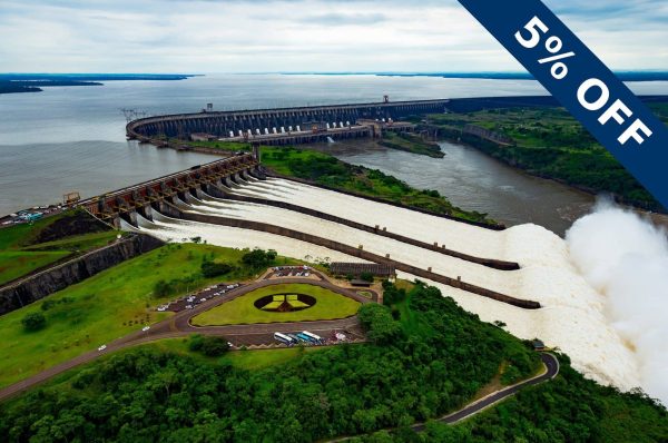 Vista aérea de la presa del Complejo de Itaipú en Foz do Iguaçu – cupón OVIAJANTE con un descuento de 5%