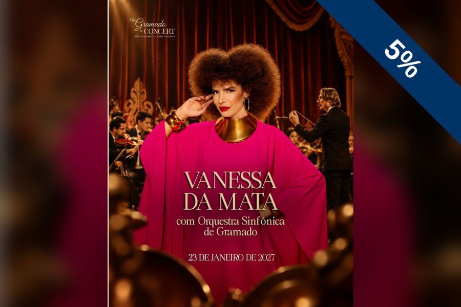 Cupom Vanessa da Mata em Gramado – show com a Orquestra Sinfônica de Gramado, 5% de desconto com OVIAJANTE