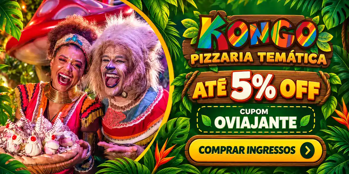 Kongo Pizzaria Temática Gramado – ingressos com cupom OVIAJANTE 5% de desconto