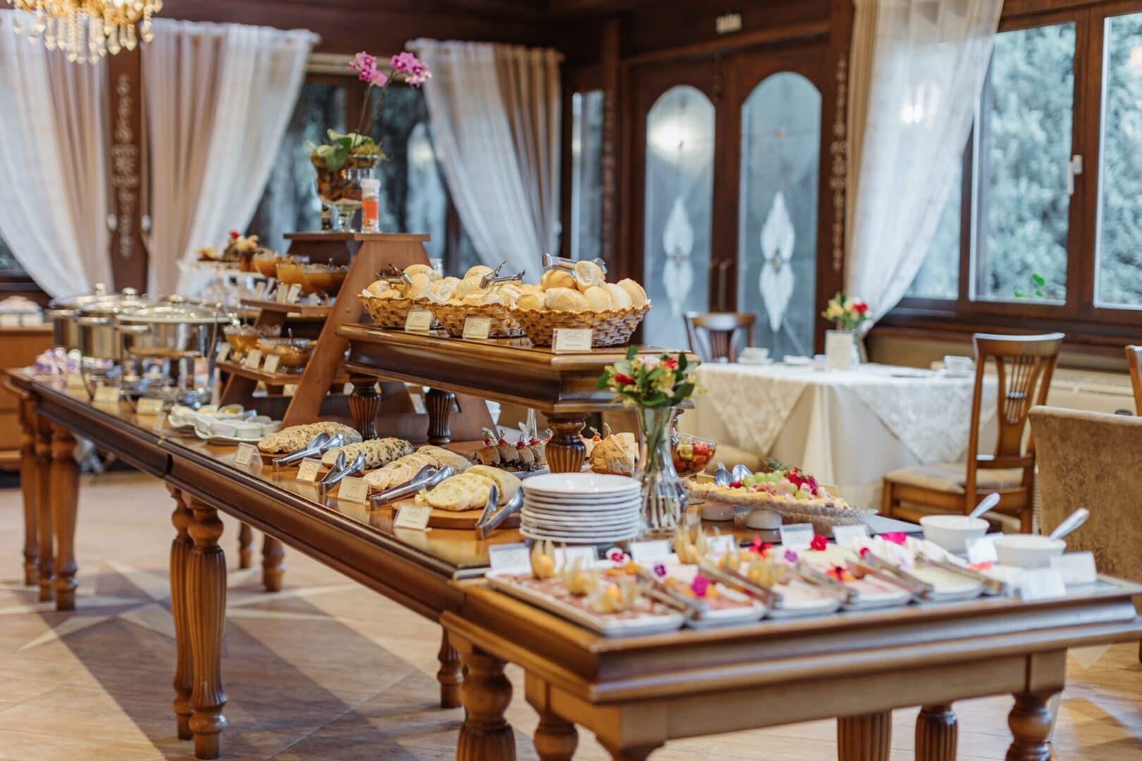 Buffet do café da manhã do Hotel Ritta Höppner em Gramado