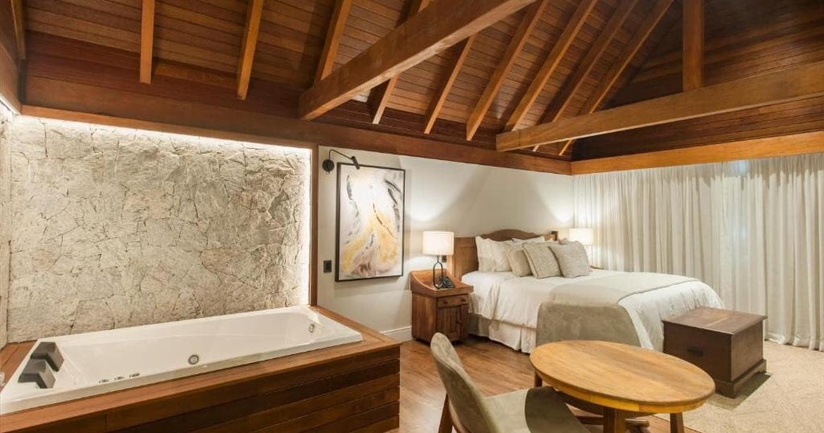 Loft com pé-direito alto do Varanda Boutique Hotel em Gramado