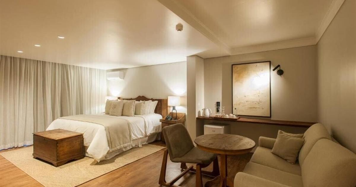 Suíte com cama King do Varanda Boutique Hotel em Gramado